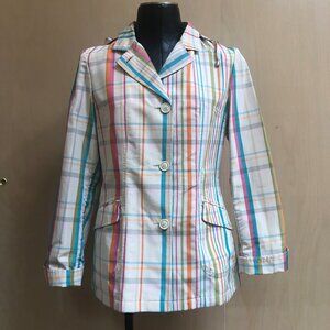 Vintage Loro Piana Plaid Outerwear Jacket Tailored Fit Italian Size 42